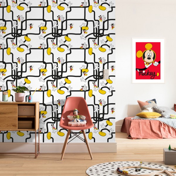 Disney Vlies Fototapete Mickey Maus "Mickey Mouse - Foot Labyrinth"