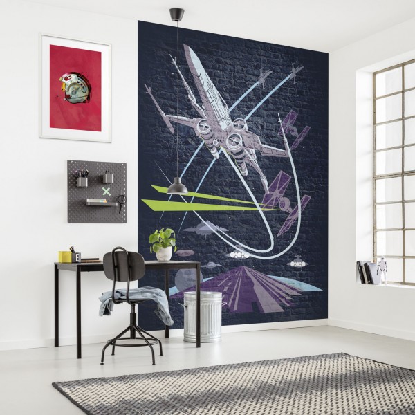 Star Wars Vlies Fototapete "Star Wars Classic Concrete X-Wing"