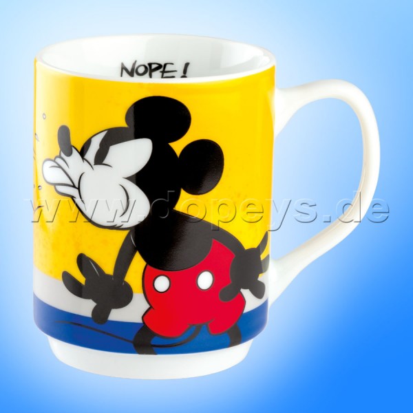 Disney Tasse / Kaffeebecher - Mickey I Am "Gelb" stapelbar, im italienischen Design PWM21IAM-1G, 35cl
