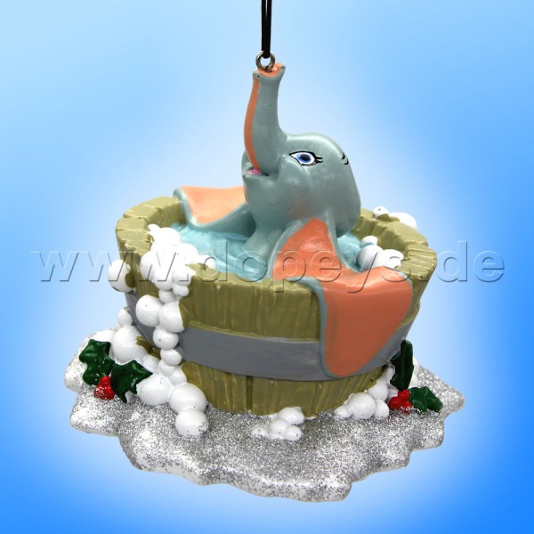 Kurt S. Adler - Disney "Merry Bubble Bath" Dumbo in water basin Hanging Ornament DN33043