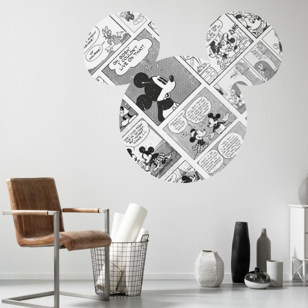 Disney Wandsticker / Wandaufkleber Mickey Maus Kopf "Mickey Head Comic Cartoon" 127cm x 127cm