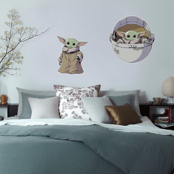Star Wars Wandsticker / Wandaufkleber "Mandalorian Yoda The Child" 50cm x 70cm