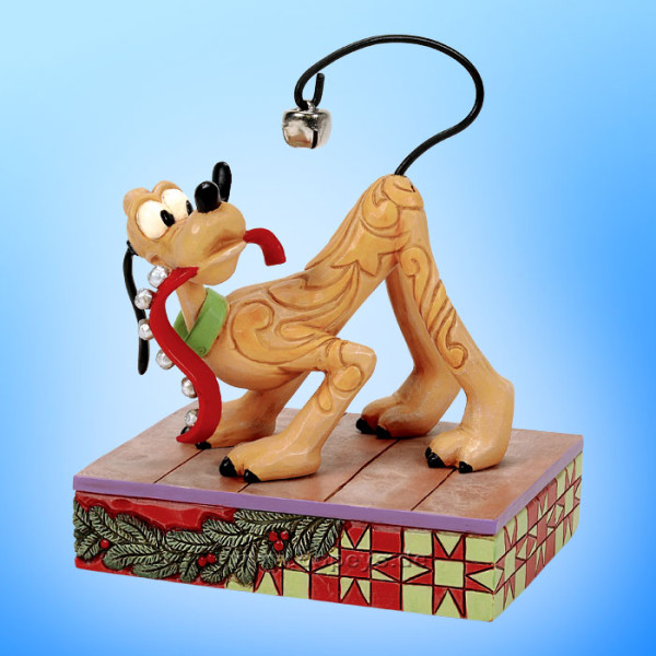 Disney Traditions Figur - Pluto mit Weihnachts-Glöckchen (Jolly Jingle Tail) von Jim Shore 6016885