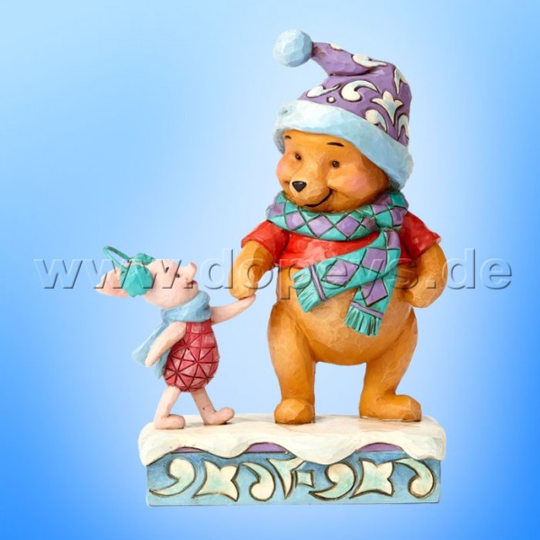 Disney Traditions / Jim Shore Figur von Enesco "Wintry Walk (Winter Puuh und Ferkel)" 4057939.