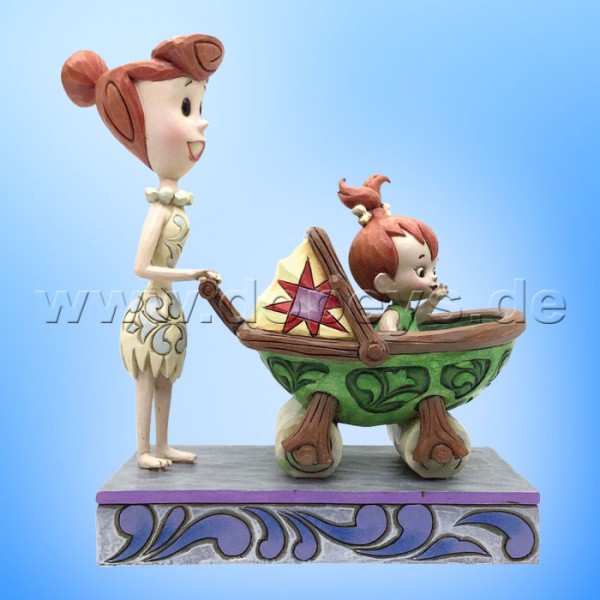 The Flintstones / Jim Shore Figur von Enesco."Bedrock Buggy (Wilma mit Pebbles im Kinderwagen)" 4058334