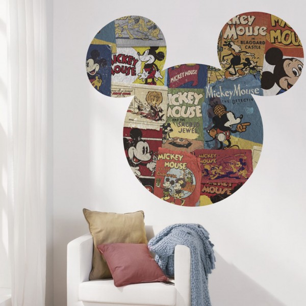 Disney Wandsticker / Wandaufkleber Mickey Maus Kopf "Mickey Head Billboard" 127cm x 127cm
