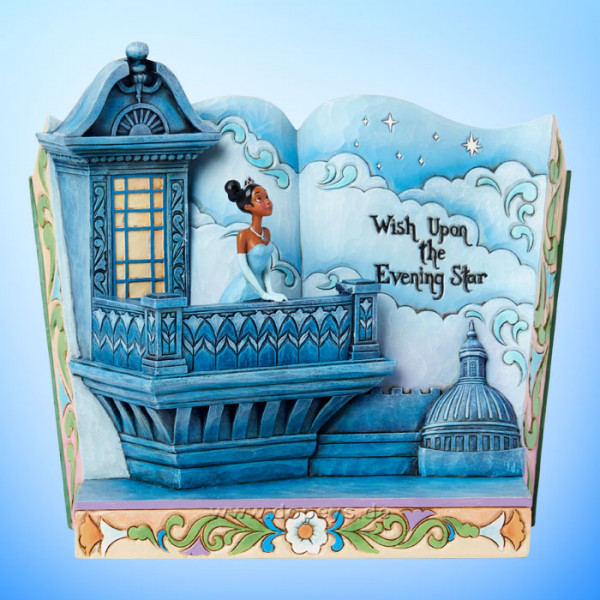 Disney Traditions Figur - Küss den Frosch Märchenbuch (Wish Upon the Evening Star) von Jim Shore 6015015