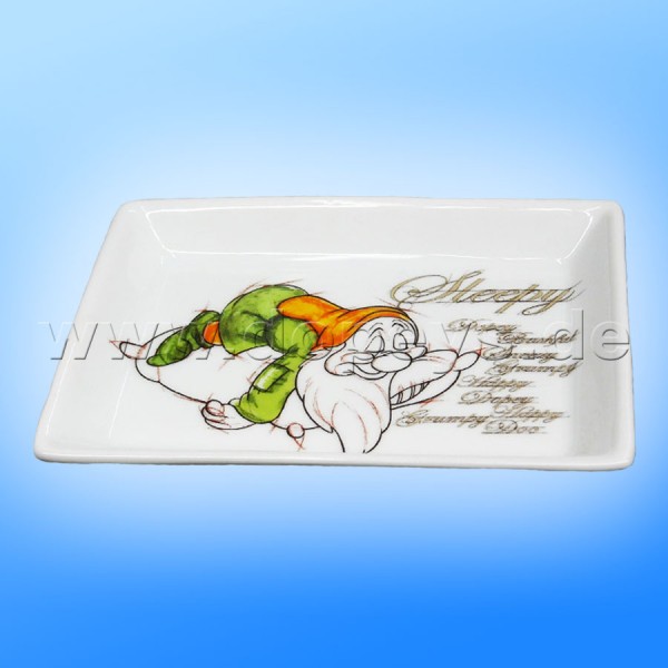 Disney Seifenschale / Porzellan-Schale 7 Zwerge "Schlafmütze" im italienischen Design PWS95R/PI