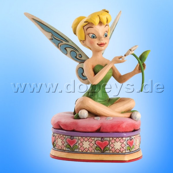 Disney Traditions / Jim Shore Figur von Enesco "He Loves Me...He Loves Me Not...HE LOVES ME (Tinker Bell auf Herzkissen)" 4031478.