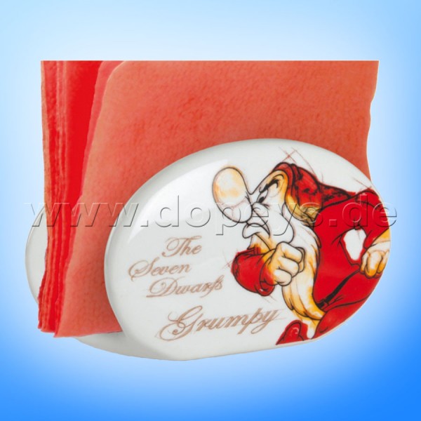 Disney Serviettenständer / Serviettenhalter 7 Zwerge "Brummbär" im italienischen Design PWS27O/3BR