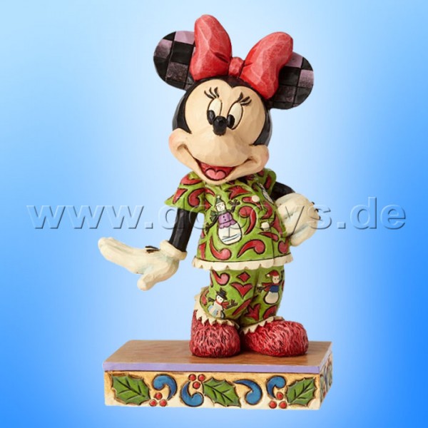 Disney Traditions / Jim Shore Figur von Enesco "Comfort And Joy (Minnie im Weihnachts-Schlafanzug)" 4057936.