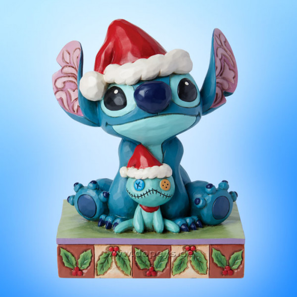 Disney Traditions Figur - Weihnachtsmann Stitch mit Schrulle (Christmas Buddies) von Jim Shore 6015007