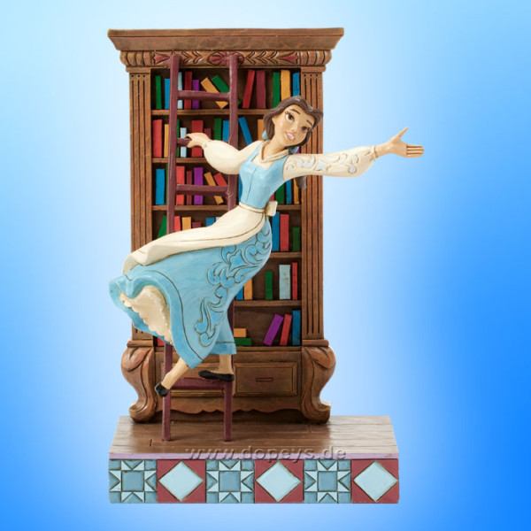 Disney Traditions - Belle with Bookshelf (A World of Books) figurine by Jim Shore 6016894