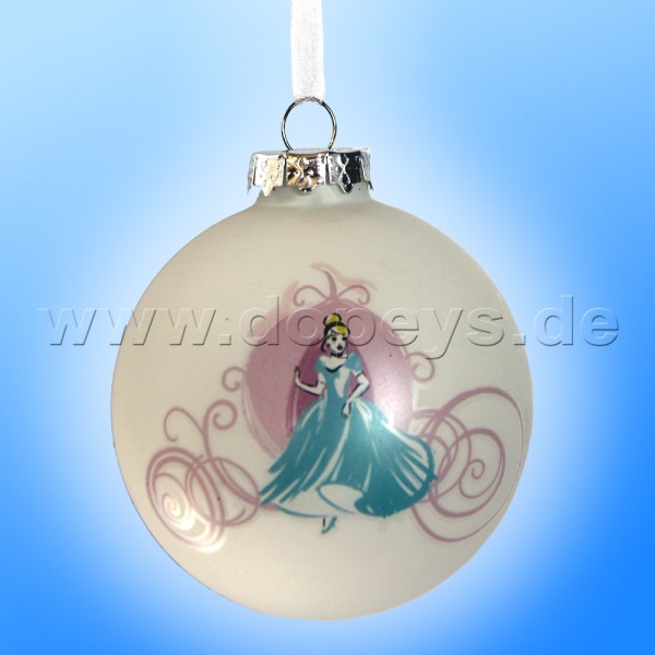 Kurt S. Adler - Princess "Cinderella's Carriage" Christmas Bauble white DN01004-B