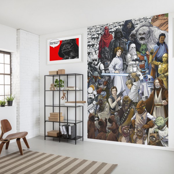 Star Wars Fototapete "Star Wars Classic Cartoon Collage"