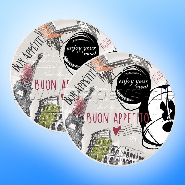 Disney Pizzateller Mickey Maus 2 Stück im Set im italienischen Design