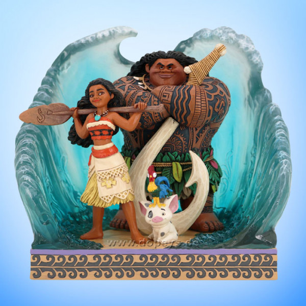 Disney Traditions - Moana & Maui Wave Scene (An Epic Adventure) figurine by Jim Shore 6013076