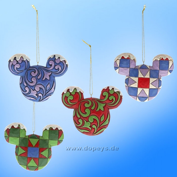 Disney Traditions / Jim Shore Figur von Enesco. "Mickey Maus Kopf Ornament Baumanhänger" A29543