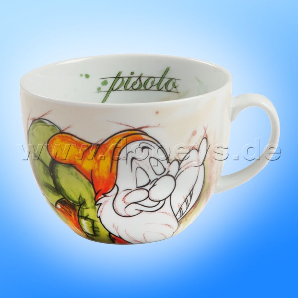 Große Disney Cappuccino Tasse "Schlafmütze" italienisches Design, 60 cl