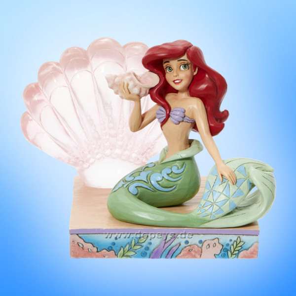 Disney Traditions - Ariel with Clear Resin Shell (A Tail of Love) figurine by Jim Shore 6011923