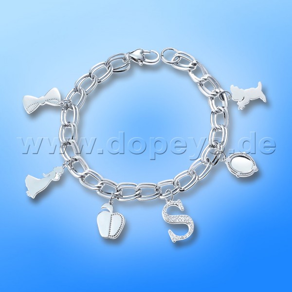 Disney Charm Bracelet - Snow White (Princess) in White Gold from Couture Kingdom 12100161