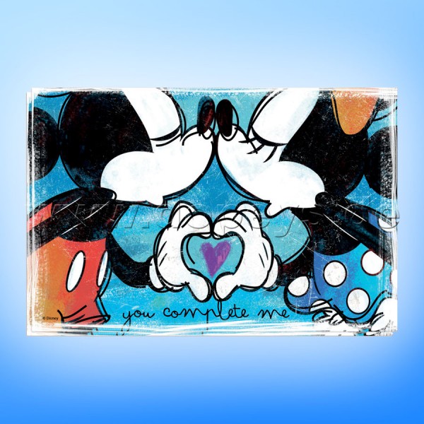 Disney Platzdeckchen / Unterlage Mickey & Minnie Maus "Blau" 2er Set im italienischen Design