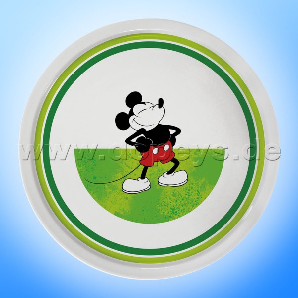 Disney Pizzateller / Servierplatte / Tortenplatte "Grün" Mickey I Am, im italienischen Design PWM37AM-5V
