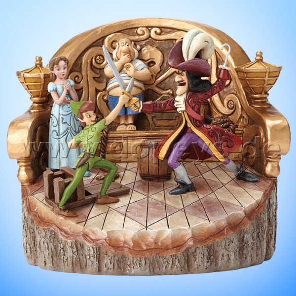 Disney Traditions / Jim Shore Figur von Enesco."Daring Duel (Peter Pan Baumstamm)" 4048653.
