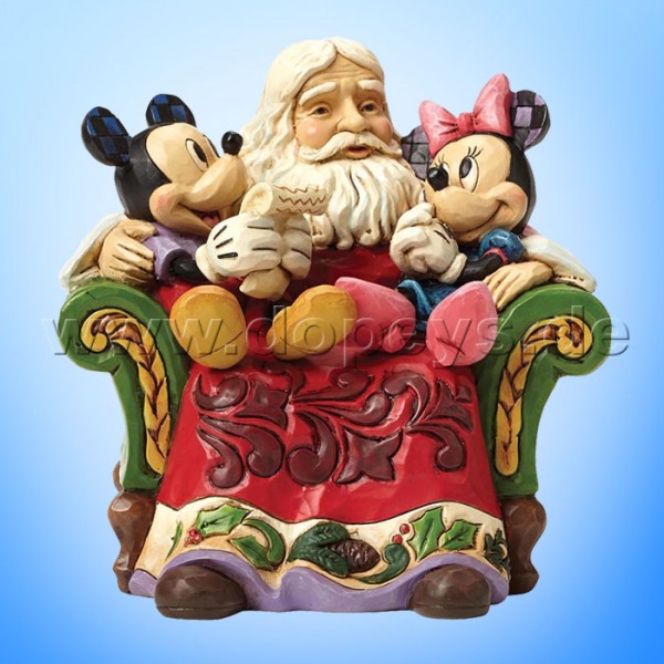 Disney Traditions / Jim Shore Figur von Enesco."Christmas Wishes (Weihnachtsmann mit Mickey & Minnie Maus)" 4046017.