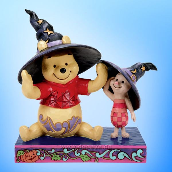 Disney Traditions Figur - Winnie Puuh & Ferkel mit Hexenhüten (Winnie the Boo!) von Jim Shore 6016595
