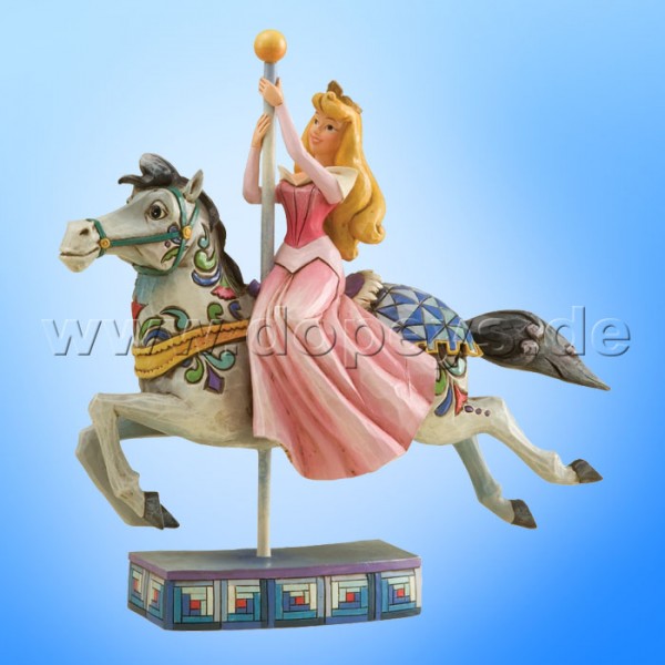 Disney Traditions / Jim Shore Figur von Enesco. "Princess Of Beauty (Aurora reitet auf Karussell-Pferd)" 4011743.
