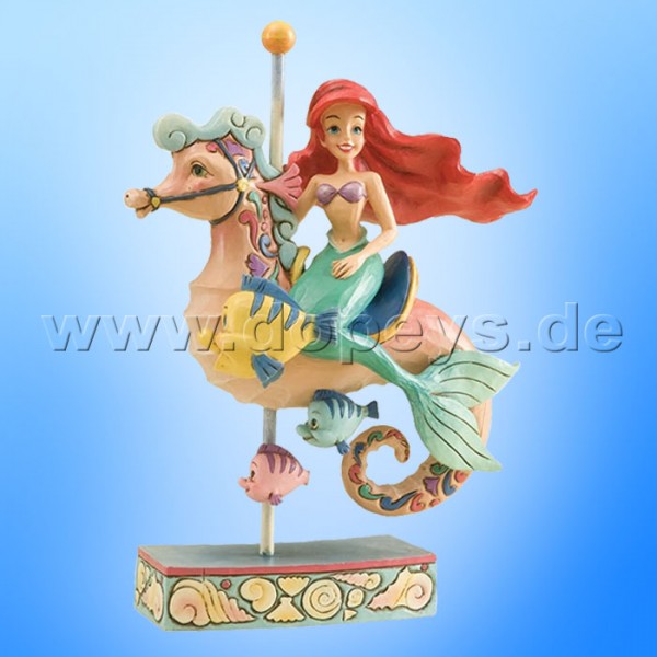 Disney Traditions / Jim Shore Figur von Enesco. "Princess Of The Sea (Arielle reitet auf Karussell-Seepferd)" 4011742.