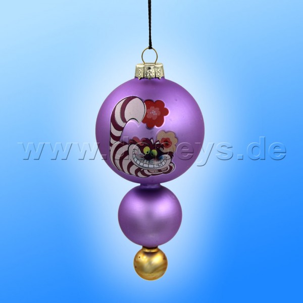 Kurt S. Adler - "Cheshire Cat" Christmas Bauble Drop Shape purple DN34006