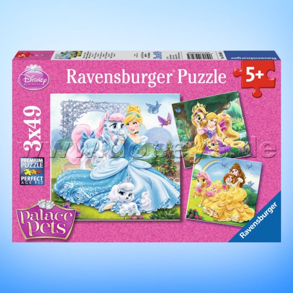 Disney Puzzles Prinzessinnen "Palace Pets - Belle, Cinderella und Rapunzel" von Ravensburger 09346