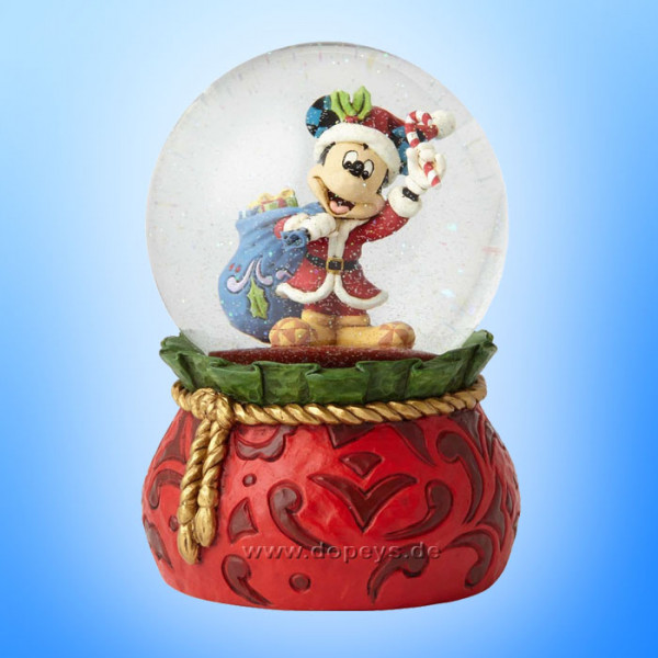 Disney Traditions / Jim Shore figurine from Enesco "Bringing Holiday Cheer (Santa Mickey Mouse Waterball)" 6001360