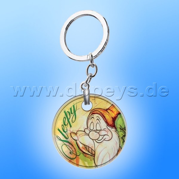 Disney Schlüsselanhänger / Sammel-Anhänger 7 Zwerge "Schlafmütze" im italienischen Design PWS85T/PI