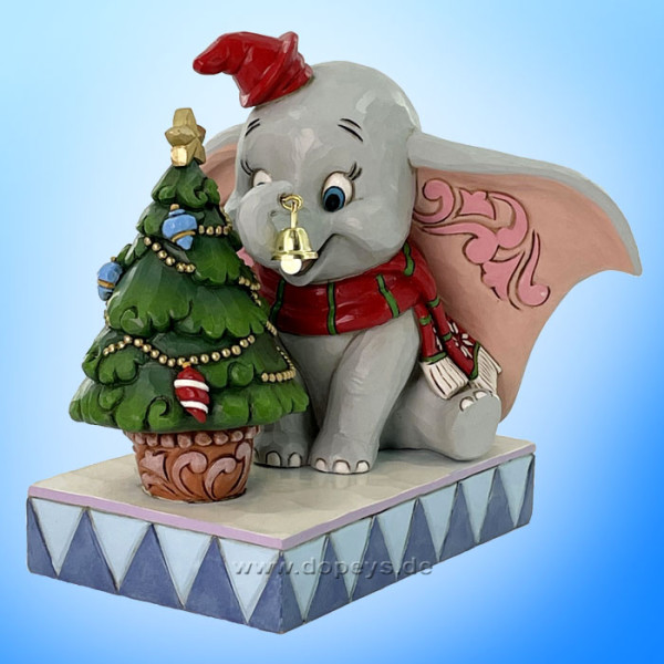 Disney Traditions Figur - Dumbo mit Weihnachtsbaum (Merry Moments) von Jim Shore 6016889