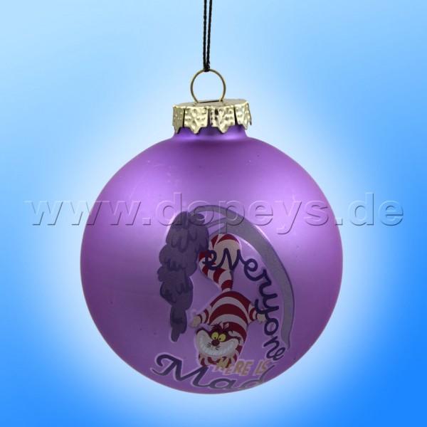 Kurt S. Adler - "Cheshire Cat" Christmas Bauble purple DN34005