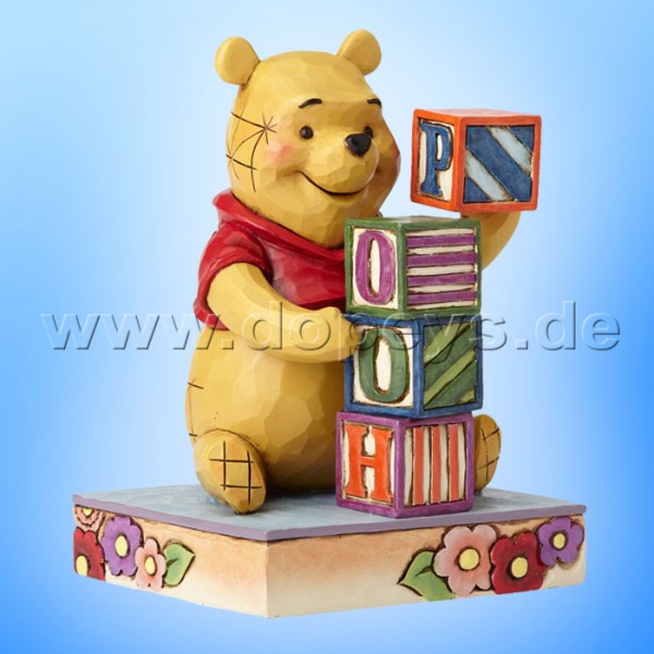 Disney Traditions / Jim Shore Figur von Enesco "Word Play (Puuh mit Baby Würfeln)" 4055420.