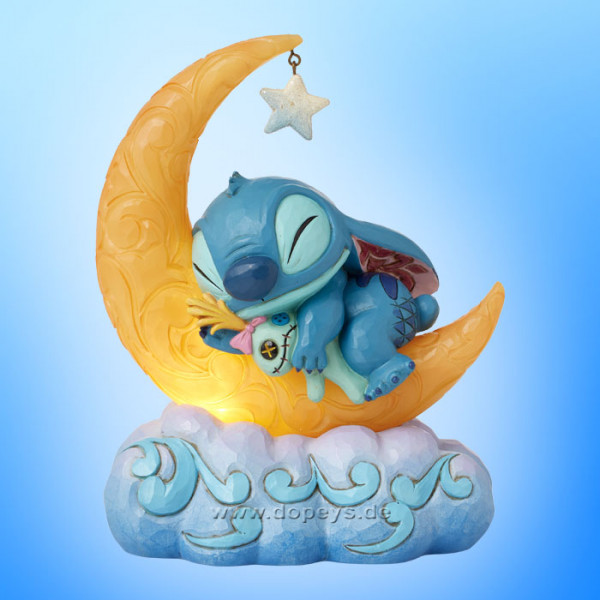 Disney Traditions Figur - Stitch & Schrulle auf einem leuchtenden Mond (Sweet Dreams) von Jim Shore 6016334