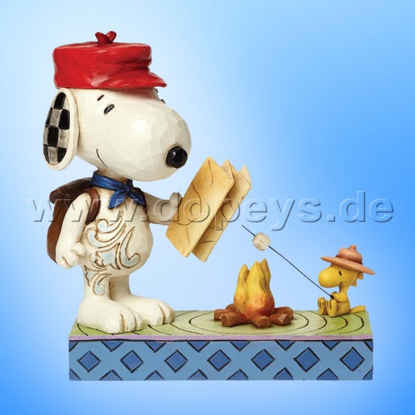 Peanuts / Jim Shore Figur von Enesco "Campfire Friends (Snoopy &amp; Woodstock)" 4049414.