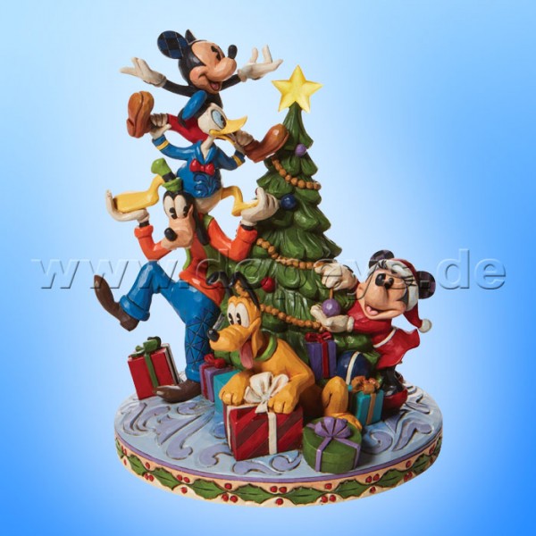Disney Traditions - Merry Tree Trimming (Mickey & Friends Decorating the Christmas Tree) figurine by Jim Shore 6008979