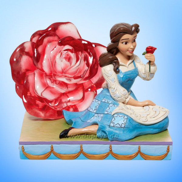 Disney Traditions - Belle with Clear Resin Rose (An Enchanted Rose) figurine by Jim Shore 6011924